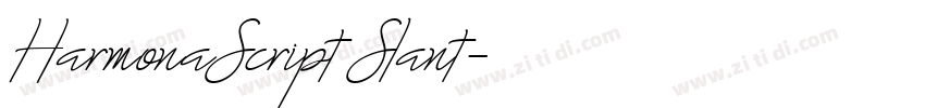 HarmonaScript Slant字体转换